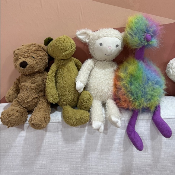Retired Jellycat lot bundle bumbly teddy bear ostrich rainbow bashful dino pom - Picture 1 of 9